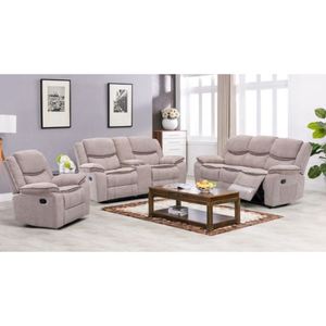 Elegante Juego de Sofás Reclinables Clásicos para Sala de Estar, Cuero Genuino con Diseño Tradicional, Color Personalizado, Cuero Sintético - Product Image 5