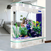 Aquarium vertical en forme de balle avec filtration latérale, pas besoin de changer d'eau, pour salon, usage domestique, aquarium pour poissons rouges