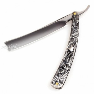 De aluminio Vintage borde recto de acero inoxidable de <span class=keywords><strong>la</strong></span> talladora del peluquero maquinilla de afeitar plegable cuchillo envío gratuito - Product Image 2