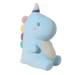 Lindos juguetes de peluche de dinosaurios de dibujos animados, almohada suave para niños, relleno de algodón PP de color azul, rosa y verde, Unisex, 2 a 4 años - Product Image 3