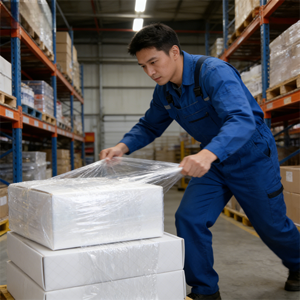 4 Rolls Clear Heavy-Duty Stretch Film Shrink <b>Wrap</b>, 18" x 1500ft, 80 Gauge Commercial-Grade <b>Plastic</b> <b>Wrap</b> - Product Image 6