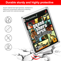 Boîte de rangement et de présentation transparente en acrylique écologique moderne pour cartes de jeu PlayStation 2 PS2 Xbox Wii DVD