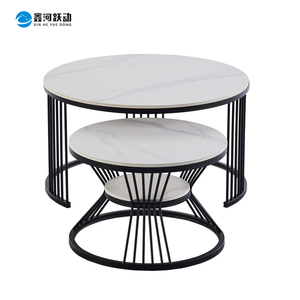 Modern Marble <strong>Nesting</strong> Coffee <strong>Table</strong> Luxury <strong>Large</strong> Round Coffee <strong>Table</strong> with 2 Side <strong>Table</strong> - Product Image 4