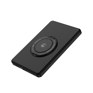 Support magnétique ultra-fin en aluminium 2-en-1 avec affichage LED rapide 5000 mAh et anneau rotatif à 360 degrés pour recharge sans fil rapide - Product Image 4