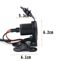 Allume-cigare 12-24V pour moto, chargeur double USB, guidon avec interrupteur LED pour téléphone portable, tablette, accessoires de moto