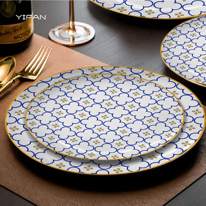 Customizable Bone China Dinner Plate Sets Hand-painted Flower Wholesale Support EDM EOM Ceramic Plates Sets Porcelain <b>Dinnerware</b> - Product Image 6