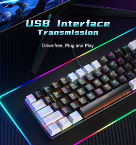 Nuevo Teclado Mecánico Mini Portátil de 61 Teclas, Compacto, con Retroiluminación RGB, USB, Intercambiable en Caliente, de Plástico, para PC, Mini Metal - Product Image 6