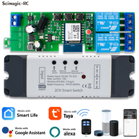 Module de commutation intelligent WiFi Tuya Relay 4CH 7-32/110-220V, application Smart Life, commande vocale Alexa Google Home, maison intelligente