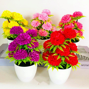 Produit Phare : <span class=keywords><strong>Mini</strong></span> Plante Artificielle Verte en Plastique, Fleur de Bonsaï pour Décoration d'Intérieur - Product Image 1