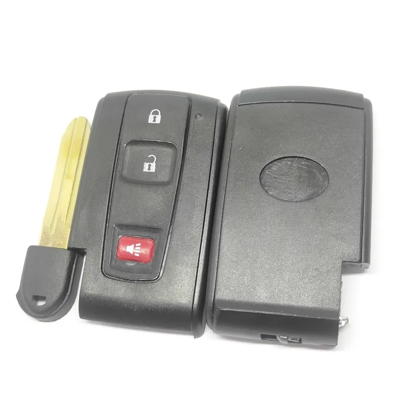 Araba anahtarı değiştirme 2 + 1 düğmeler uzaktan akıllı anahtar boşlukları Fob dış kapak kapak toyota için 2004 - 2009 Prius