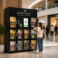 Máquina Expendedora Refrigerada Inteligente para Aeropuertos, Venta de Flores 24/7, Kiosco de Venta de Ramos Frescos con Pantalla Táctil