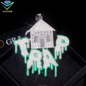 VVS moissanite GRA certificate Hiphop Jewelry 925 Silver 18K <b>gold</b> Plated Pass Diamond <b>Tester</b> Cartoon Iced out Custom pendant - Product Image 3