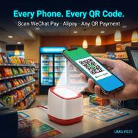 Escáner de Códigos de Barras 2D CMOS de Escritorio, Manos Libres, con Detección Automática, Lector de Códigos QR USB, para Pagos Móviles