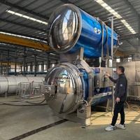 Automatische hogedruk stoom autoclaaf wateronderdompelingsretort sterilisator voor fruit & groenten, 304 roestvrij staal