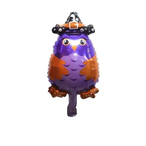 Wholesale Aluminum Film Mylar Cartoon Ballons Globos Helium Plastic Mini Owl Halloween Owl Foil Balloon