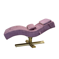 Nouveau levage velours cuir synthétique rose cils abordable cils lit civière ergonomique cils matelas Extension lit