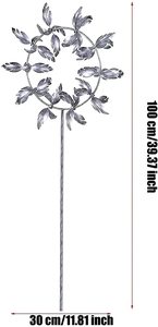 Oukitonya — <span class=keywords><strong>moulin</strong></span> à <span class=keywords><strong>vent</strong></span> en métal Unique et magique, Sculptures en 3D, Spinners feutres avec piquet de jardin, décoration pour l'extérieur - Product Image 6