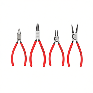 Jeu de 4 pinces à circlips avec poignées rouges pour travaux de précision - Product Image 1