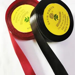 Soild mult-màu 100% polyester hai mặt satin Ribbon biểu hiện Ribbon