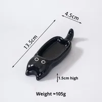 Bol en céramique créatif à saveur de chat siamois peint à la main porte-baguettes multifonctionnel de petite taille pour le trempage domestique