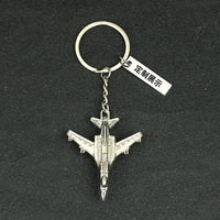 Vente chaude personnalisé créatif métal combattant Jet modèle voiture sac pendentif Anti-perte avion porte-clés