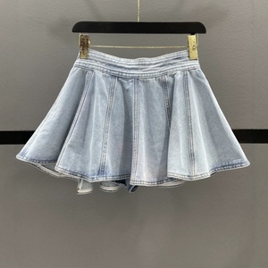 กระโปรงยีนส์สั้นและกระโปรงยาวปานกลางทรงเอวไม่สมมาตรสไตล์ใหม่รับซัมเมอร์สำหรับผู้หญิง - Product Image 3