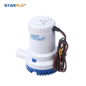 STARFLO 1500GPH 12V RV 및 마린 용 미니 휴대용 전기 수동 손 잠수정 태양열 빌지 펌프