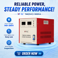 Régulateur de tension automatique (AVR) 2KVA 220V AC avec SVC, monophasé, servomoteur intelligent, écran LCD, en cuivre, pour usage domestique, certifié CE