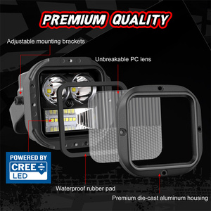 Lumière LED 3 pouces 12V à lumière blanche 6000K pour conduite tout-terrain, pick-up, SUV, remorques et véhicules - Product Image 2