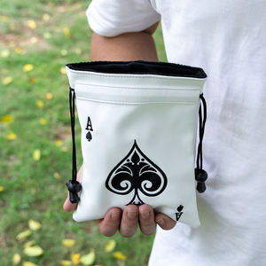 Pochette de golf en cuir de haute qualité, design d'usine, avec fermeture à cordon, pour objets de valeur - Product Image 5