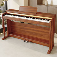 Pianoforte Digitale Verticale a Prezzo Vantaggioso, 88 Tasti, 3 Pedali, Tastiera Sensibile al Tocco, Altoparlante Integrato, 256 Polifonia, Tasti Pesati