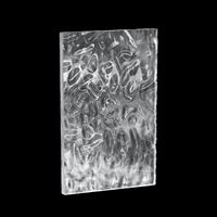 Panneaux acryliques texturés personnalisés avec motif ondulé transparent en relief pour la décoration intérieure