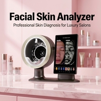 Analizador de Piel Facial con 18 Imágenes HD, Multi-idioma, de Fábrica OEM, con Lupa y Simulación de Envejecimiento
