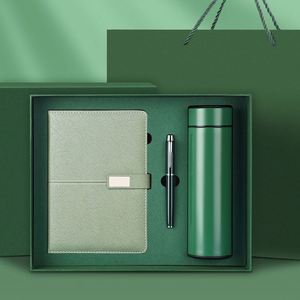 Ensemble cadeau de papeterie personnalisable en cuir PU avec carnet à couverture rigide, stylo et bouteille, journaux avec logo personnalisé, ensemble cadeau de carnet de luxe - Product Image 1