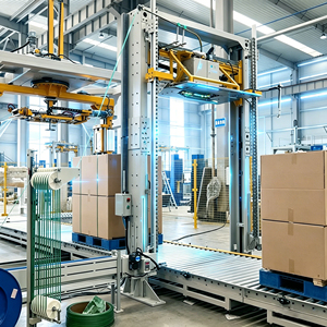 Máquina Automática para Empacar Bloques en Palés y Flejarlos con PLC para Envasado de Alimentos y Bebidas, Paletizador de Alta Eficiencia Totalmente Automático - Product Image 2