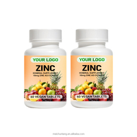 Comprimés 3-en-1 de calcium, magnésium et zinc à marque privée pour la santé des os, des nerfs, des muscles et des articulations des adultes