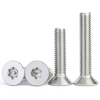 Vis Torx à tête fraisée plate en acier inoxydable métrique M2 M2.5 M3 M4 M5 M6, vis de sécurité antivol SS304 Classe 10.9 12.9