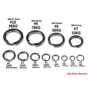 Señuelo a presión de doble círculo de acero inoxidable, accesorios de pesca de carpa abierta, Conector de broches giratorios, anillos divididos para pesca de carpa - Product Image 3