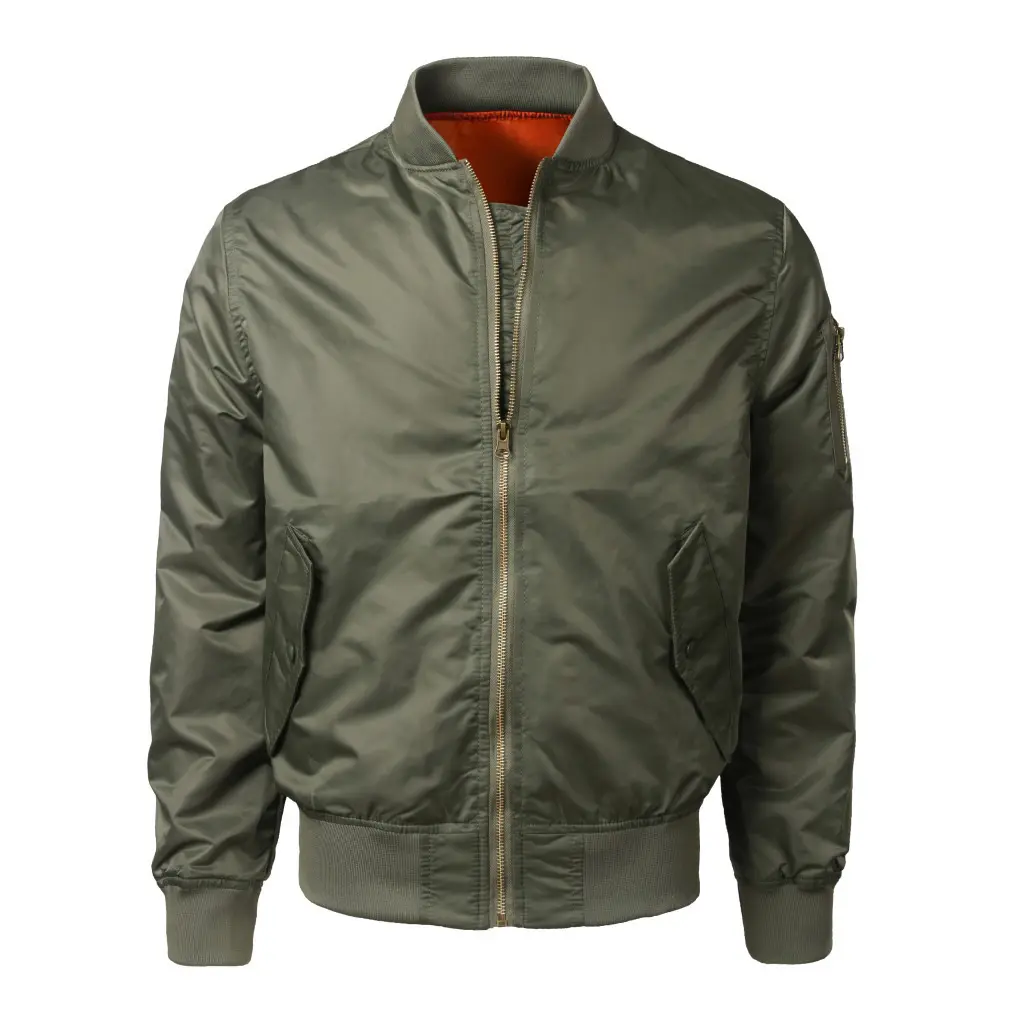 Kış bombacı ceketler erkekler için ucuz fiyat ordu yeşil erkek ceket