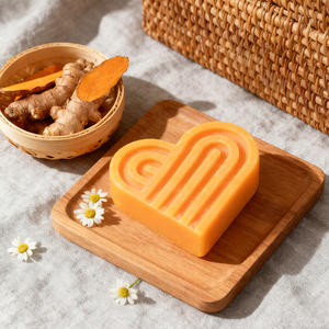 Pianta naturale estratto di curcuma fatto a mano Shampoo <span class=keywords><strong>Bar</strong></span> idratante e ammorbidente per la cura dei capelli Shampoo creativo olio essenziale sapone - Product Image 1