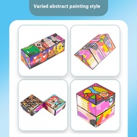 Cube magique géométrique stéréo à décompression magnétique en plastique ABS Casse-tête Intelligence infinie Jouet d'exercice Jouet puzzle transfrontalier
