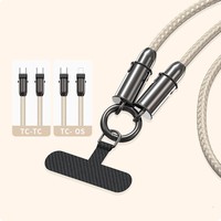 Nouveau cadeau de durabilité OEM Portable 100W Type C câble de données de charge rapide conception de longe 2 en 1 USB-C 60W PD câble de chargeur rapide