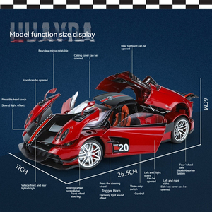 للبيع بالجملة ألعاب دييكاست باغاني هوايرا BC رياضية ديكورية بالصوت والضوء مجموعة من السبائك طراز سيارة - Product Image 4