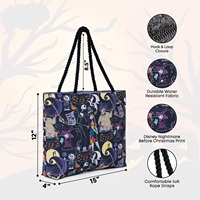Sac fourre-tout de voyage créatif en toile imperméable, grande capacité, classique, unisexe, tendance, pour Halloween, collection 2025