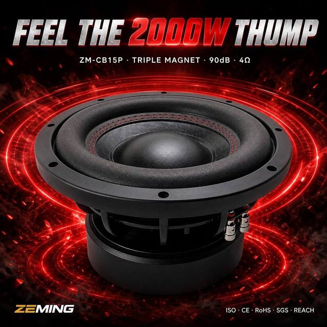 Spl Subwoofer 15 sub woofer car 15 Inch Car Audio Subwoofer with Double Magnet Aluminium Frame Subwoofer Speaker System