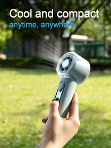 Ventilateur humidificateur portable sans fil rechargeable USB 3000 mAh avec affichage, mini ventilateur de poche à pulvérisation d'eau, vente en gros - Product Image 5