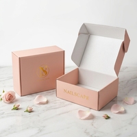 Boîte d'expédition pour produits de beauté véganes avec insert en papier grainé, boîte en carton ondulé pour marque de soins de la peau à base de plantes