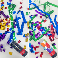 12 Pcs Canons de Confettis Métallisés Dorés à Main, Festifs pour Mariage, Anniversaire, Fête et Célébration