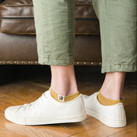 Chaussettes basses d'été 2026 pour hommes, unies, décontractées, en coton, avec logo personnalisé, du fabricant