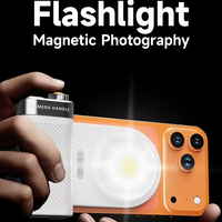 Poignée magnétique pour smartphone M31 avec anneau lumineux LED portable, température de couleur 2500-9000K pour la photographie et la vidéo sur téléphone